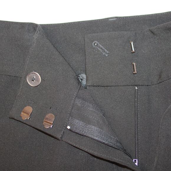 Liz Claiborne Black Trousers with STRETCH, Double Hook & Button Closure sz 10 - Picture 7 of 7